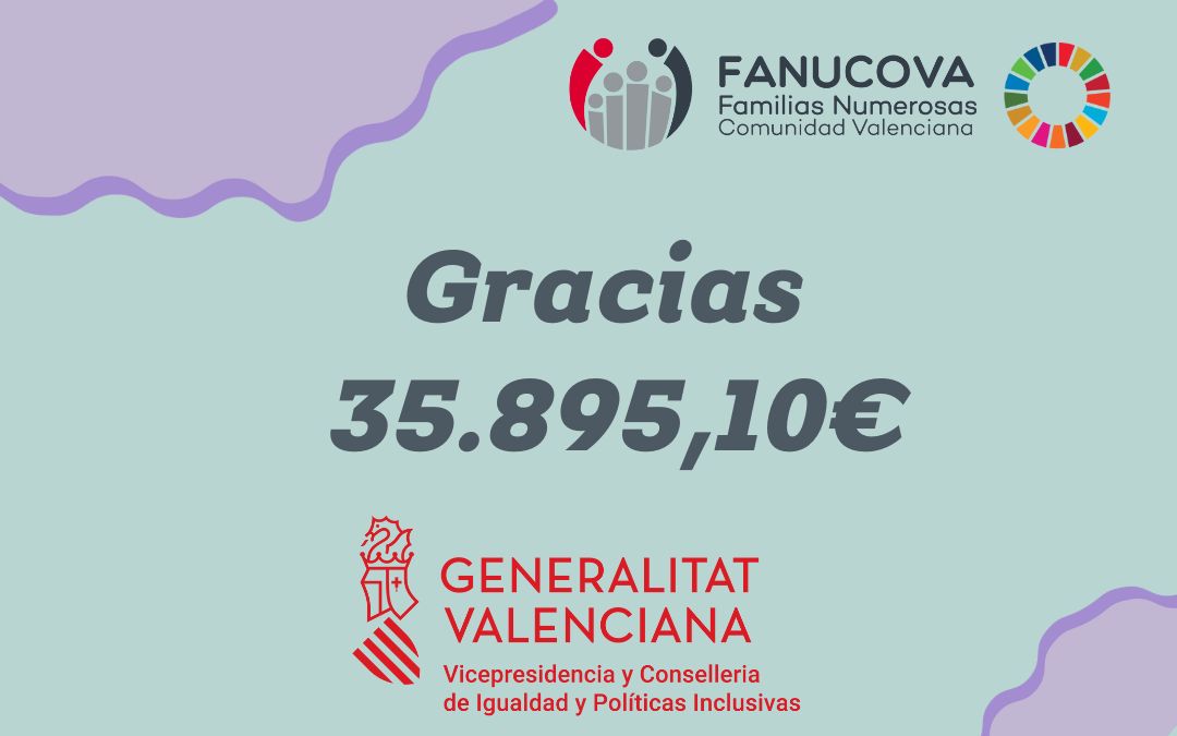 FANUCOVA recibe por séptimo año consecutivo el apoyo de la Generalitat para financiar sus programas