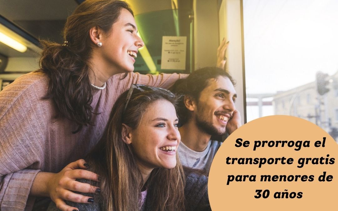 Los jóvenes menores de 30 años seguirán usando el transporte público gratis hasta finales de 2023